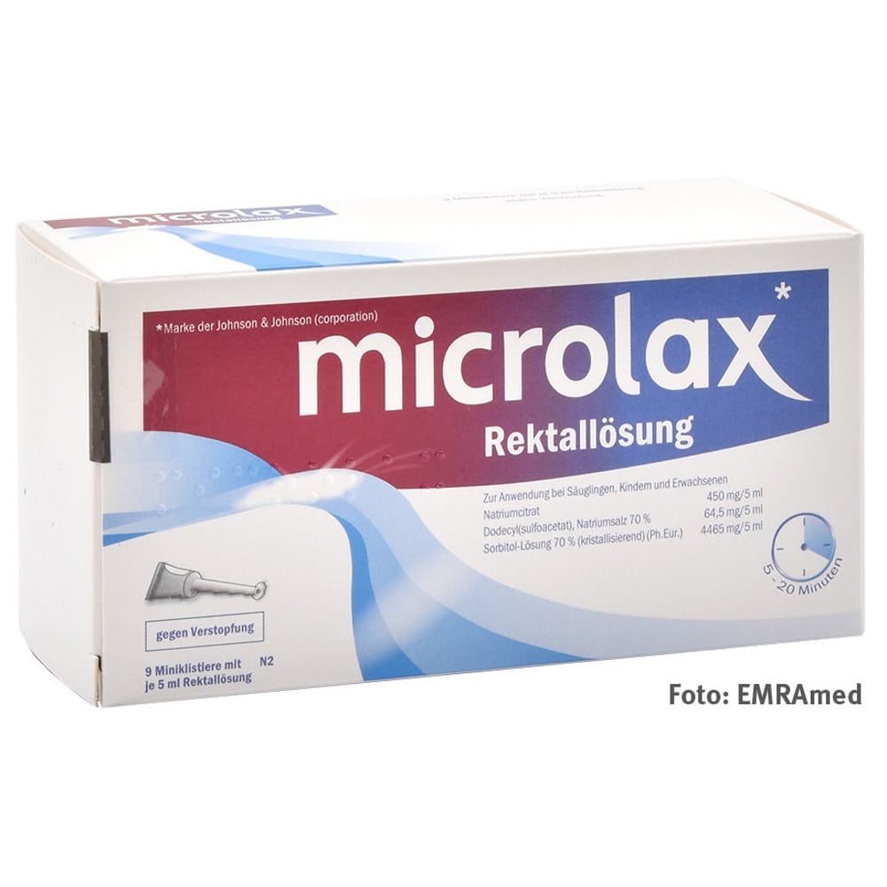 Microlax Rektallösung 9X5 ml Klistiere