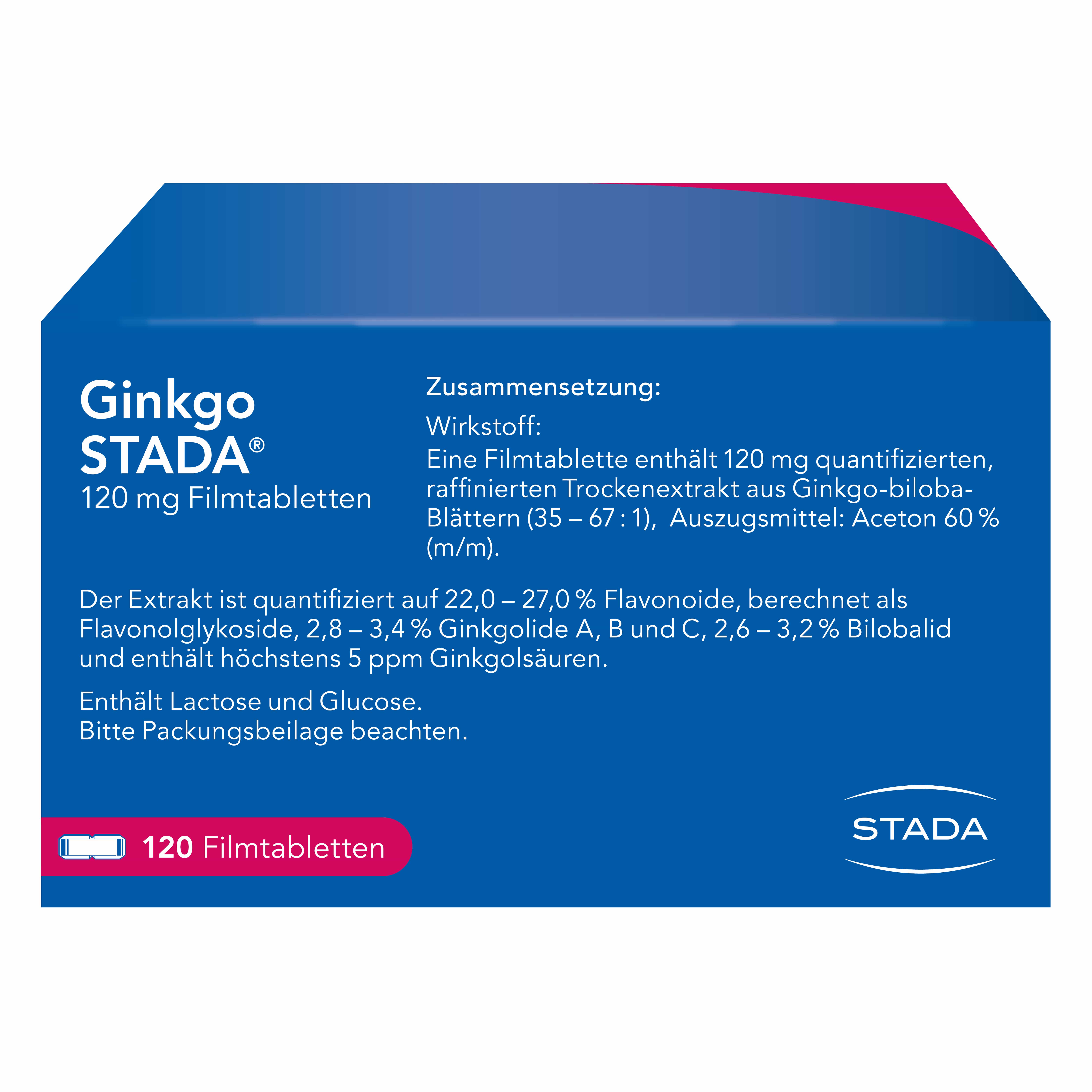 Ginkgo STADA 120 mg - 2x 15 €-Aktion*  120 St Filmtabletten