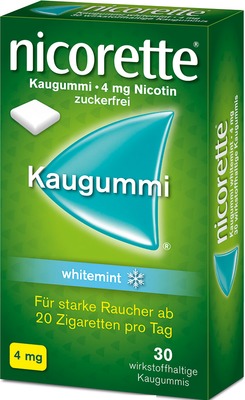 nicorette 4 mg Nikotinkaugummi whitemint für Raucher zum Aufhören