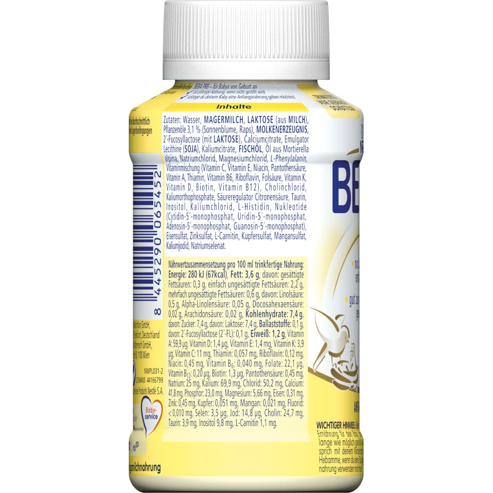 Nestle BEBA PRE ANFANGSMILCH 6X200 ml Flüssigkeit