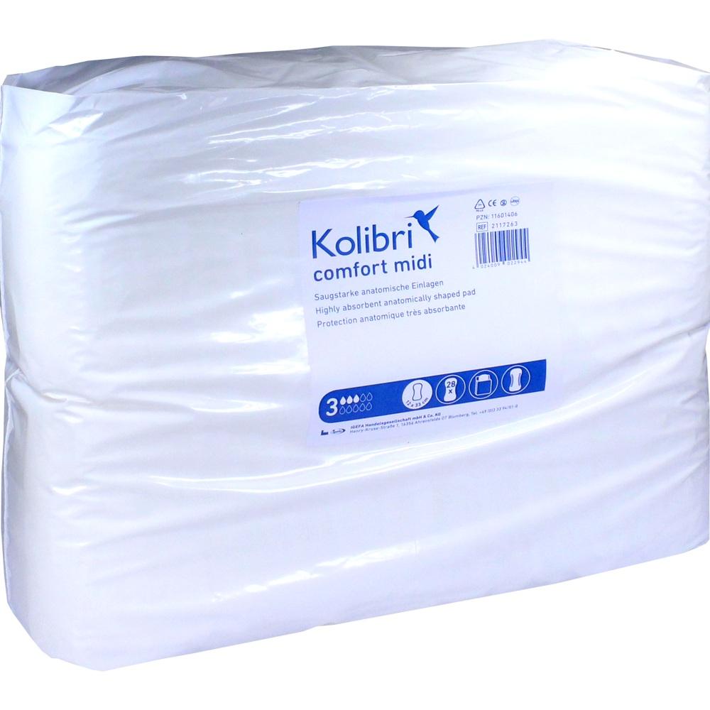 KOLIBRI comfort Einlagen anatomisch midi 28 St Beutel