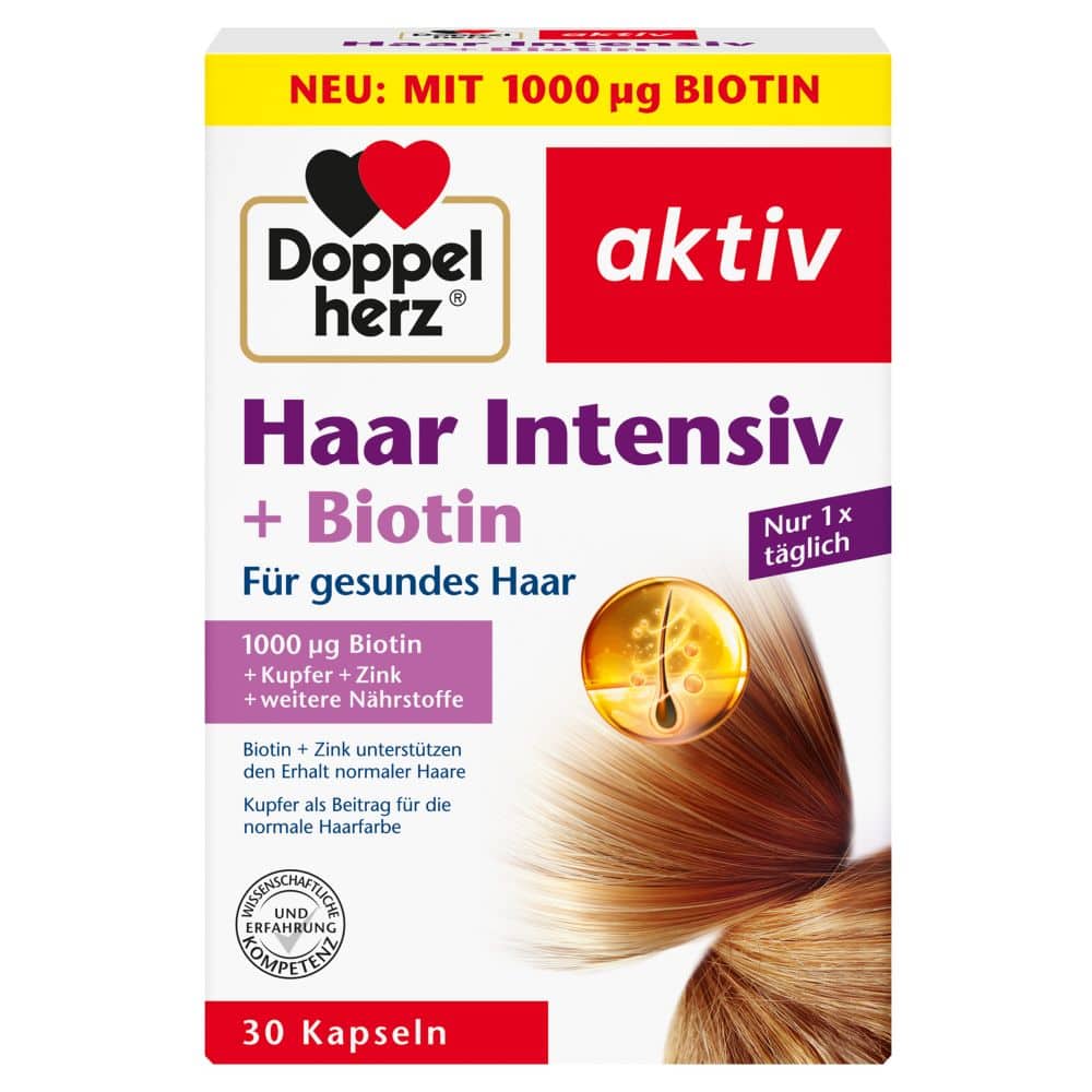 Doppelherz aktiv Haar Intensiv + Biotin 30 St Kapseln