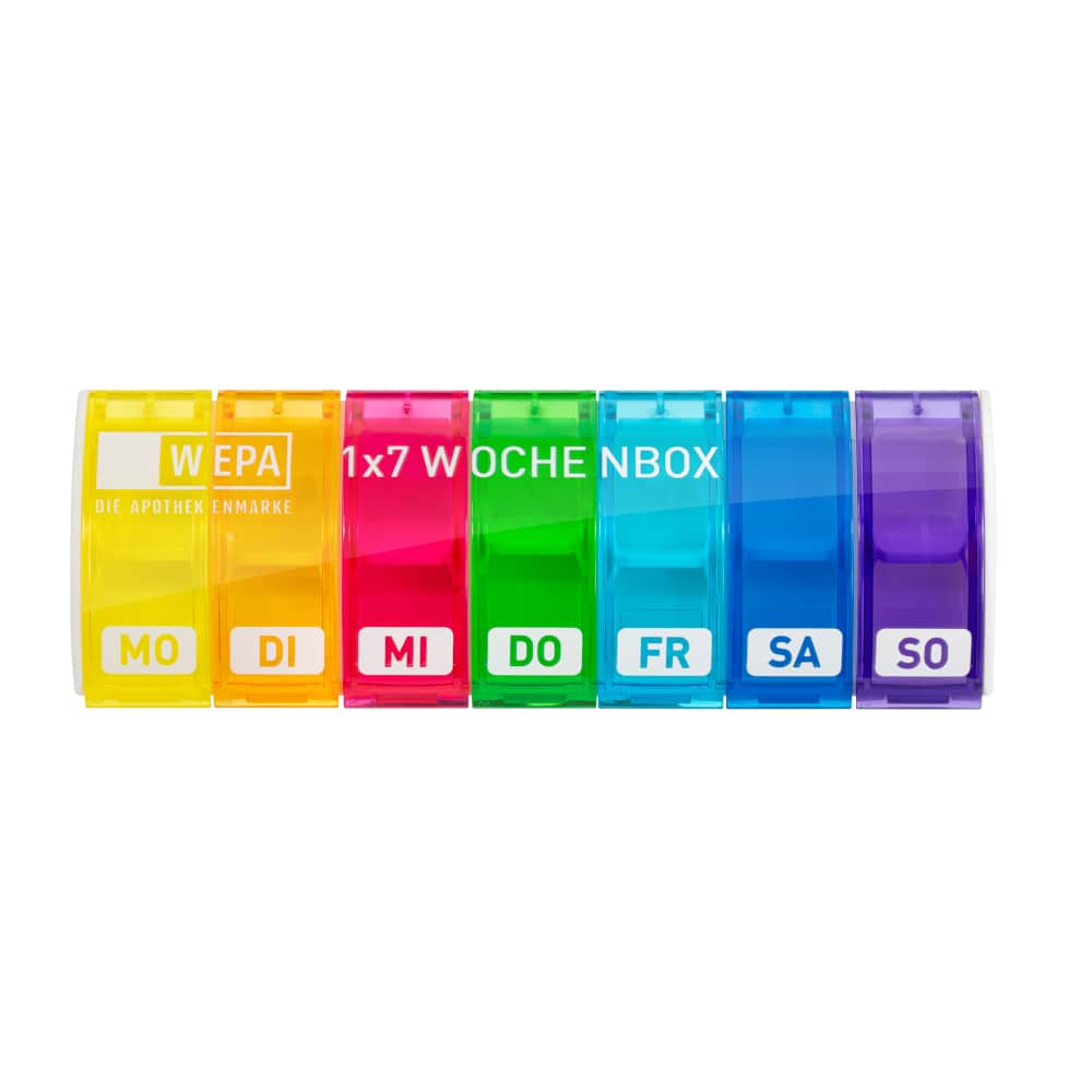 WEPA 1x7 Wochenbox Regenbogen UV-Schutz+ 1 St