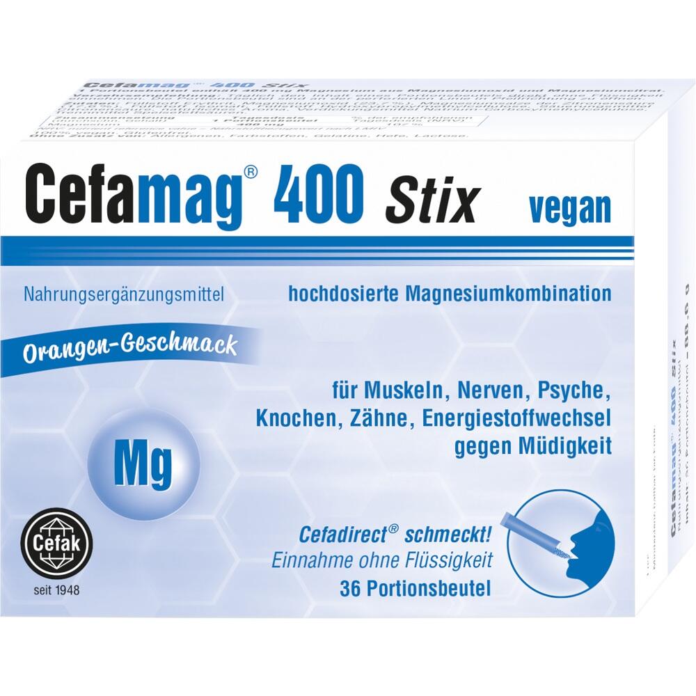 Cefamag 400 Stix vegan Orange 36 St Granulat