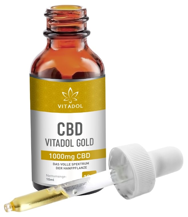 VITADOL GOLD CBD 10% Kosmetisches Mundöl 10 ml Öl