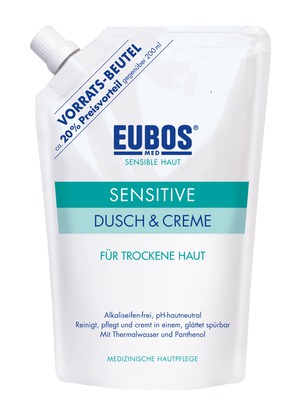 EUBOS SENSITIVE PFLEGE Dusch & Creme Nachfüllbeutel 400 ml Emulsion