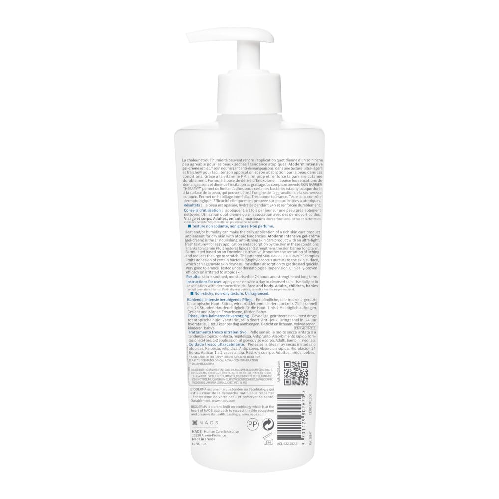 BIODERMA Atoderm Intensive gel-crème  500 ml Gel