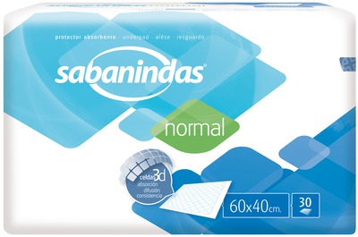 SABANINDAS normal Bettschutzeinlage 40x60 cm 30 St