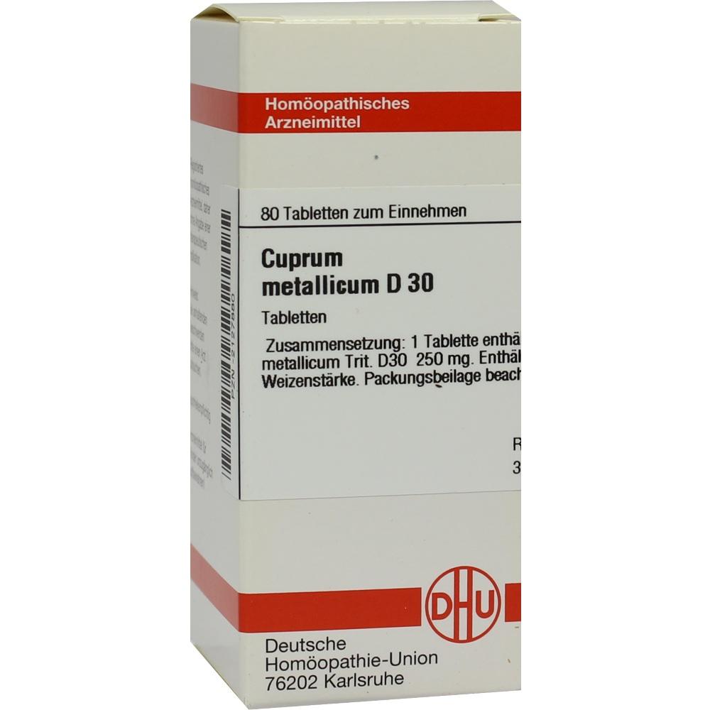 CUPRUM METALLICUM D 30 Tabletten 80 St Tabletten
