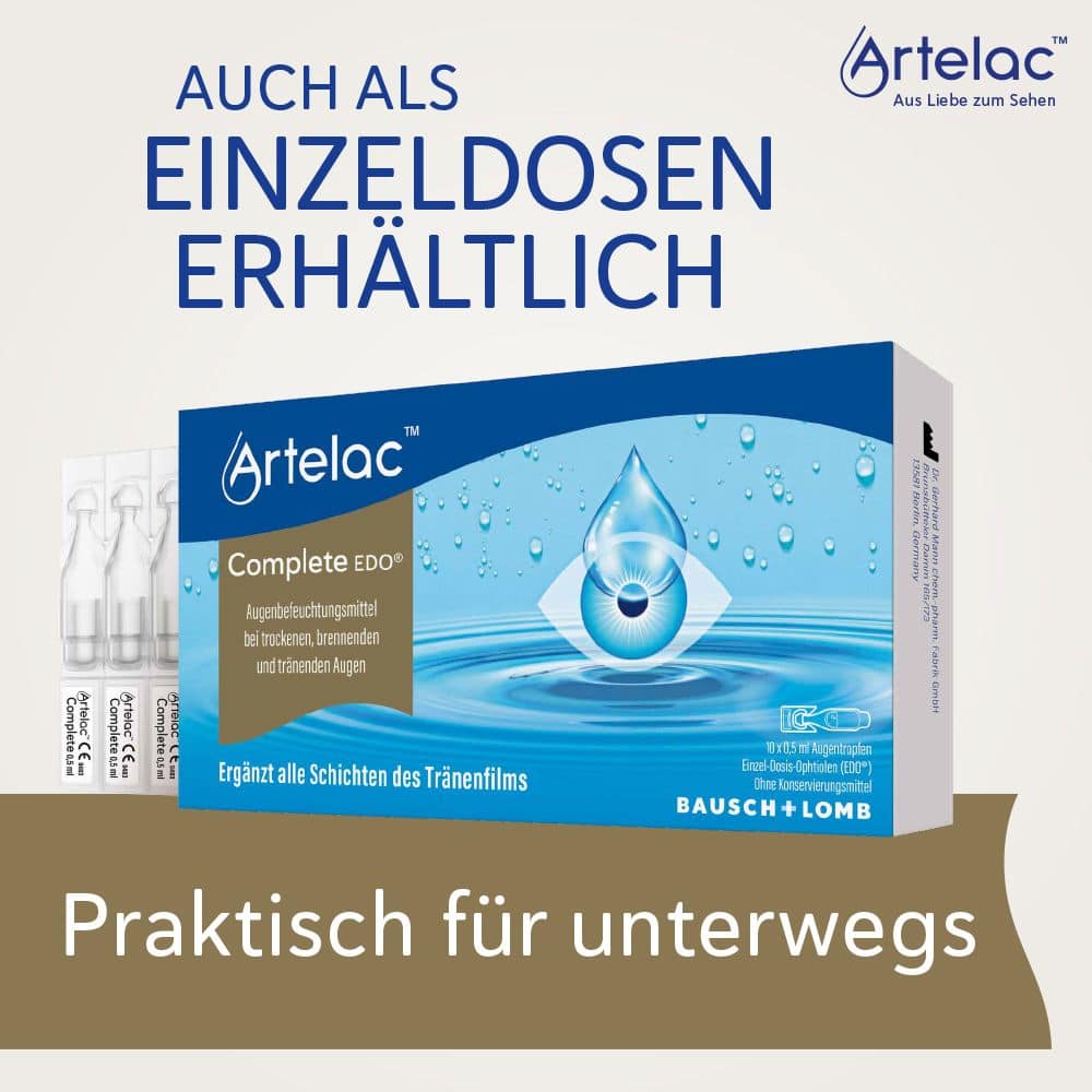 Artelac Complete MDO Augentropfen für trockene Augen 10 ml Augentropfen