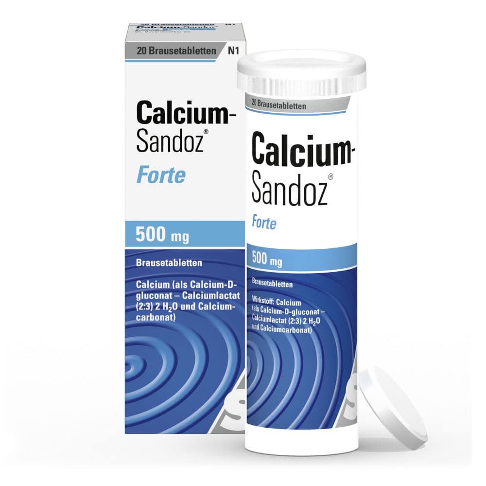 Calcium-Sandoz forte 500mg 20 St Brausetabletten