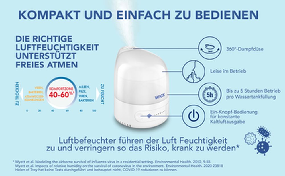 WICK Kompakter Luftbefeuchter 1 St