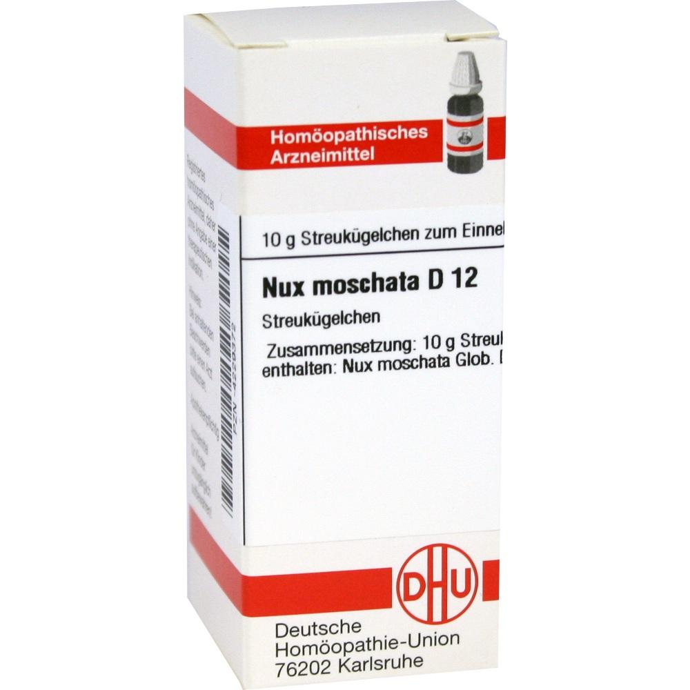 NUX MOSCHATA D 12 Globuli 10 g Globuli