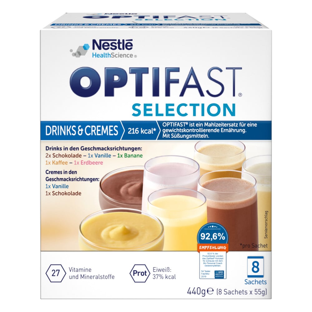 OPTIFAST Selection Drinks & Cremes 8X55 g Pulver