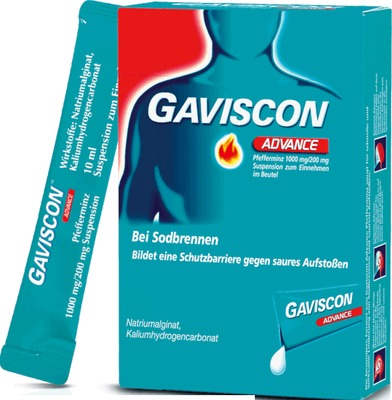 GAVISCON ADVANCE Pfefferminz 12X10 ml Suspension
