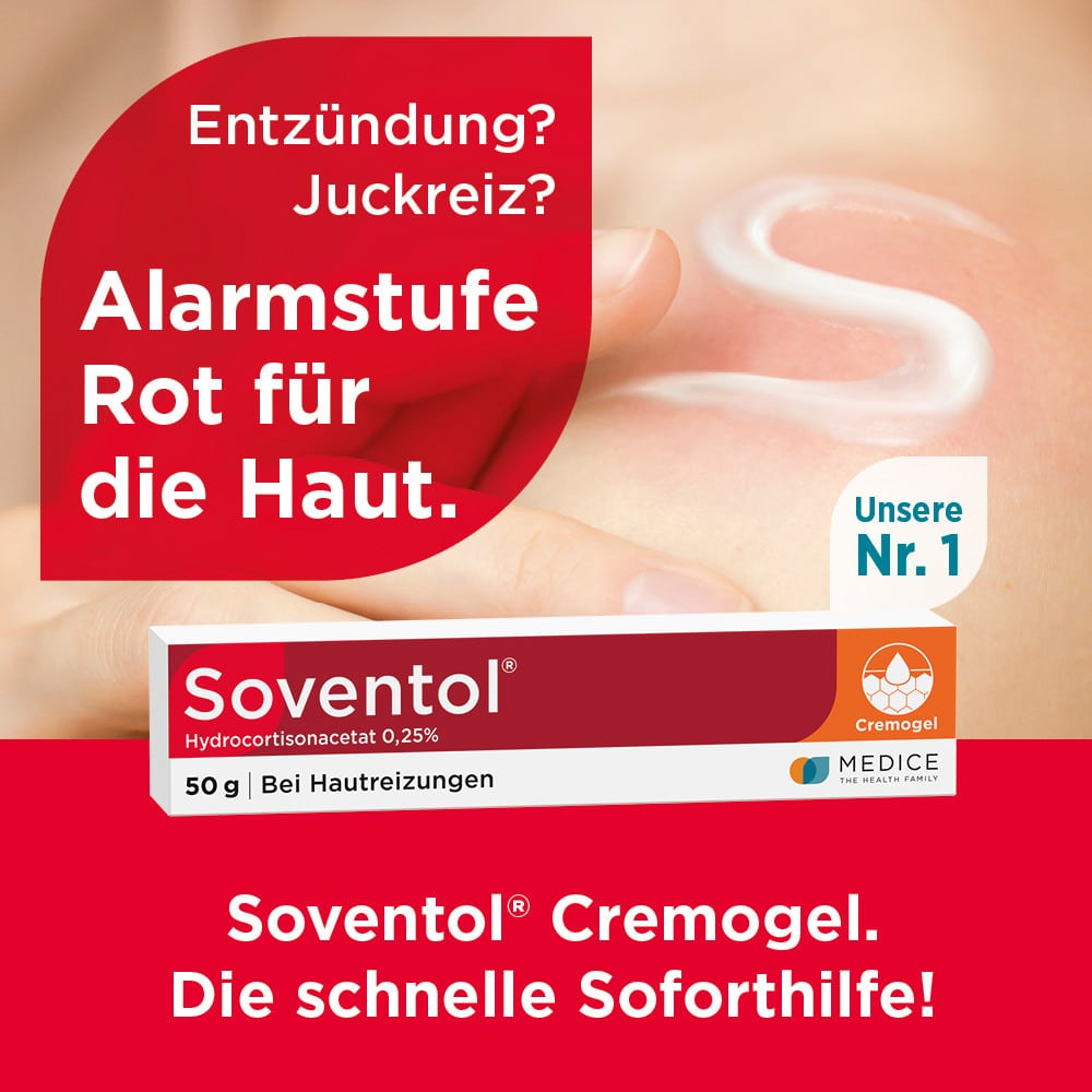 Soventol HydroCortisonACETAT 0,5% bei Hautentzündungen 15 g Creme