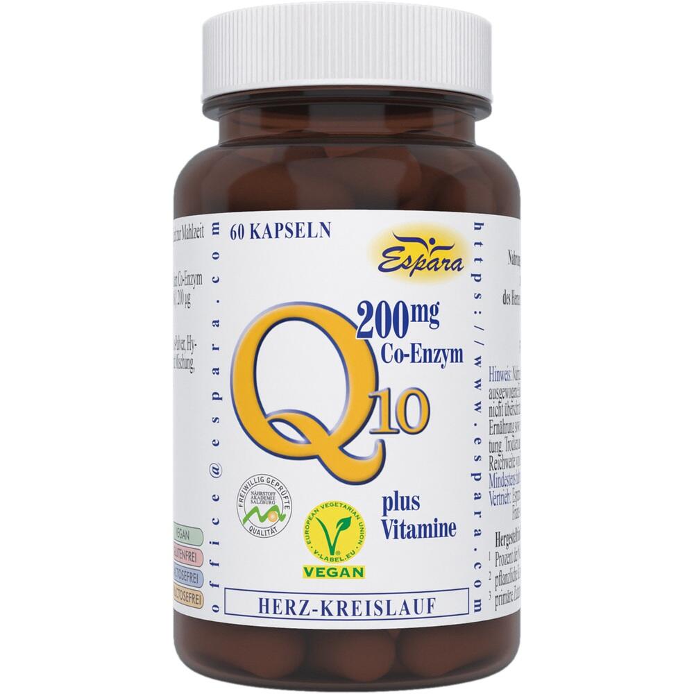 Espara Q10 Co-Enzym 200mg plus Vitamine 60 St Kapseln