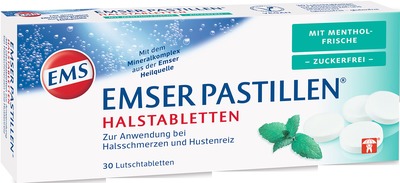 EMSER Pastillen mit Mentholfrische zuckerfrei 30 St Lutschtabletten