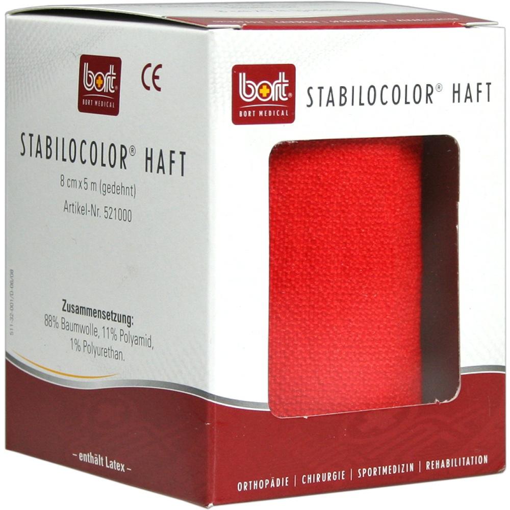 BORT StabiloColor haft Binde 8cm rot 1 St Binden