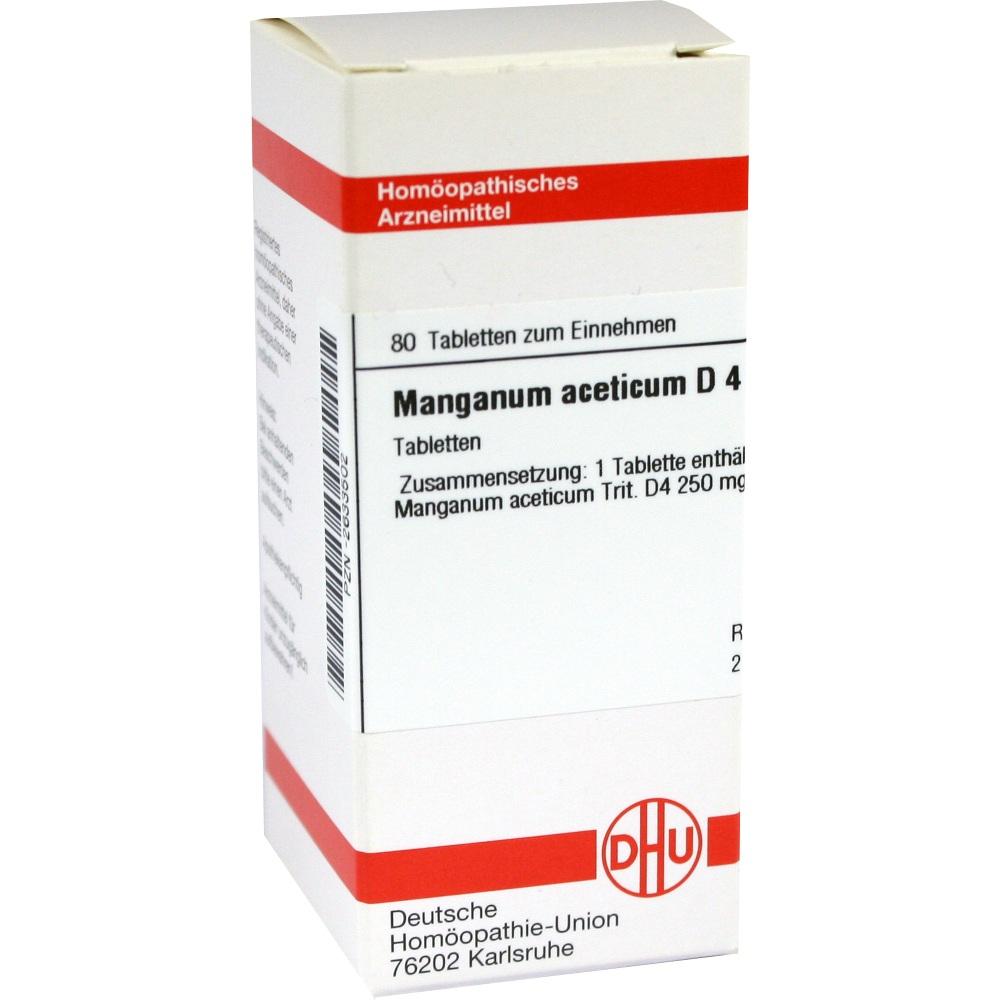 MANGANUM ACETICUM D 4 Tabletten 80 St Tabletten