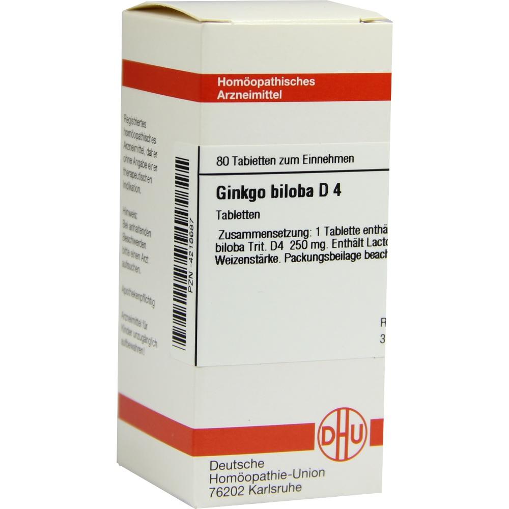 GINKGO BILOBA D 4 Tabletten 80 St Tabletten
