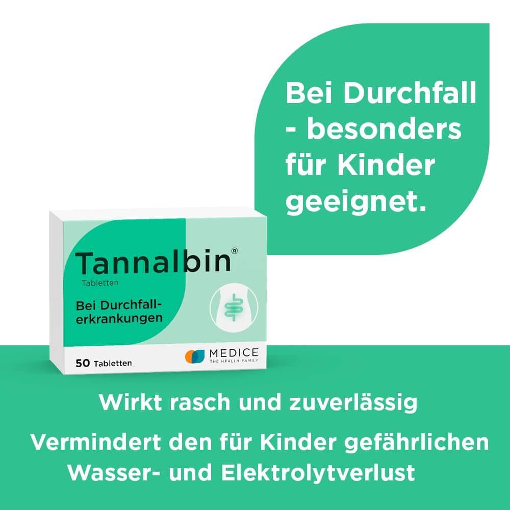 Tannalbin bei Durchfallerkrankungen 50 St Tabletten