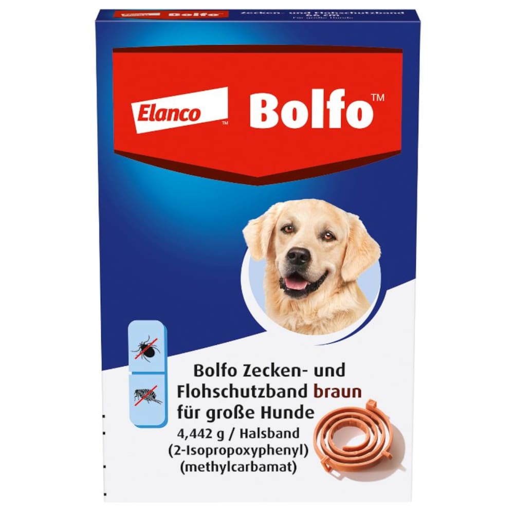 Bolfo Flohschutzband braun für große Hunde 1 St Halsband