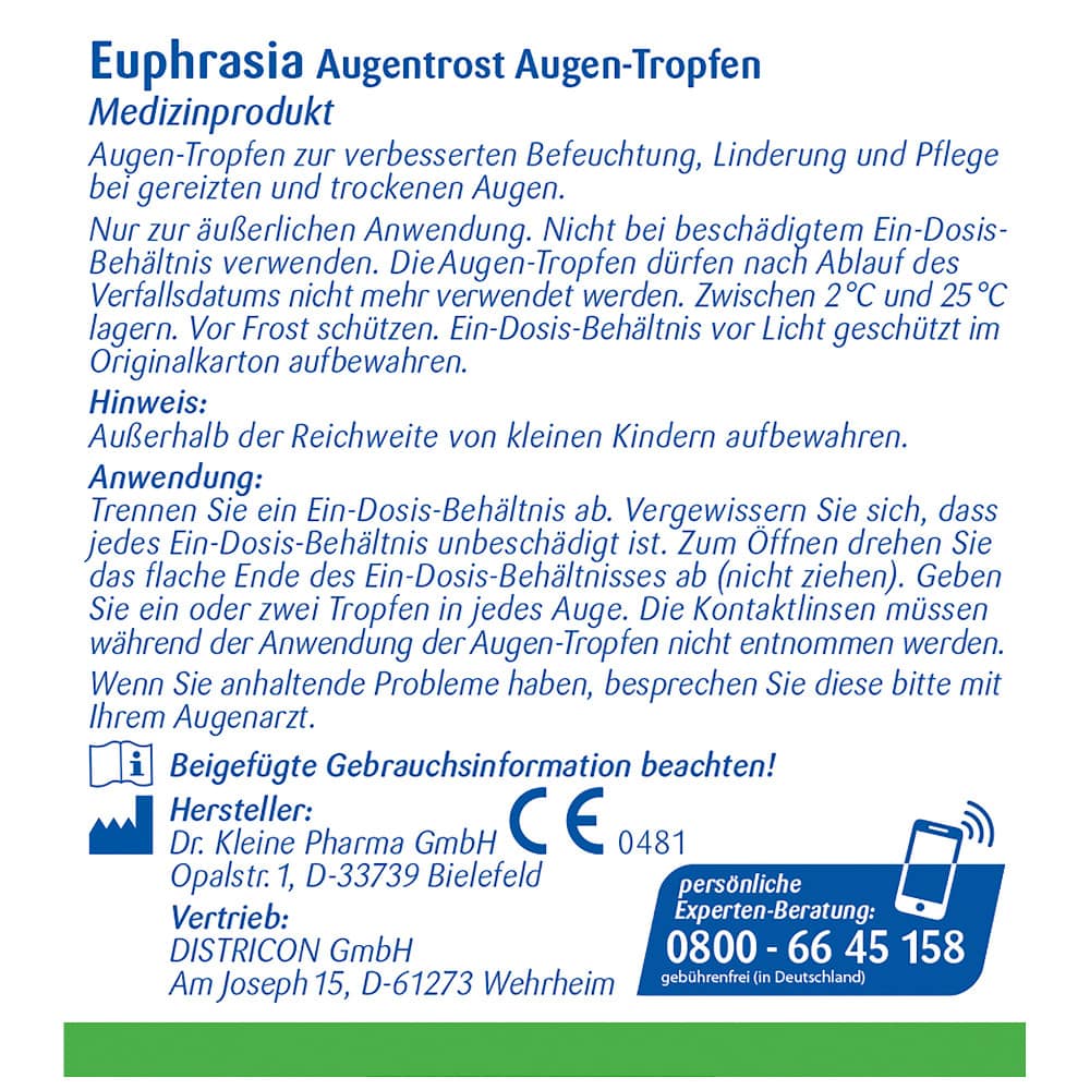 EyeMedica Euphrasia Tropfen 10X0.4 ml Augentropfen