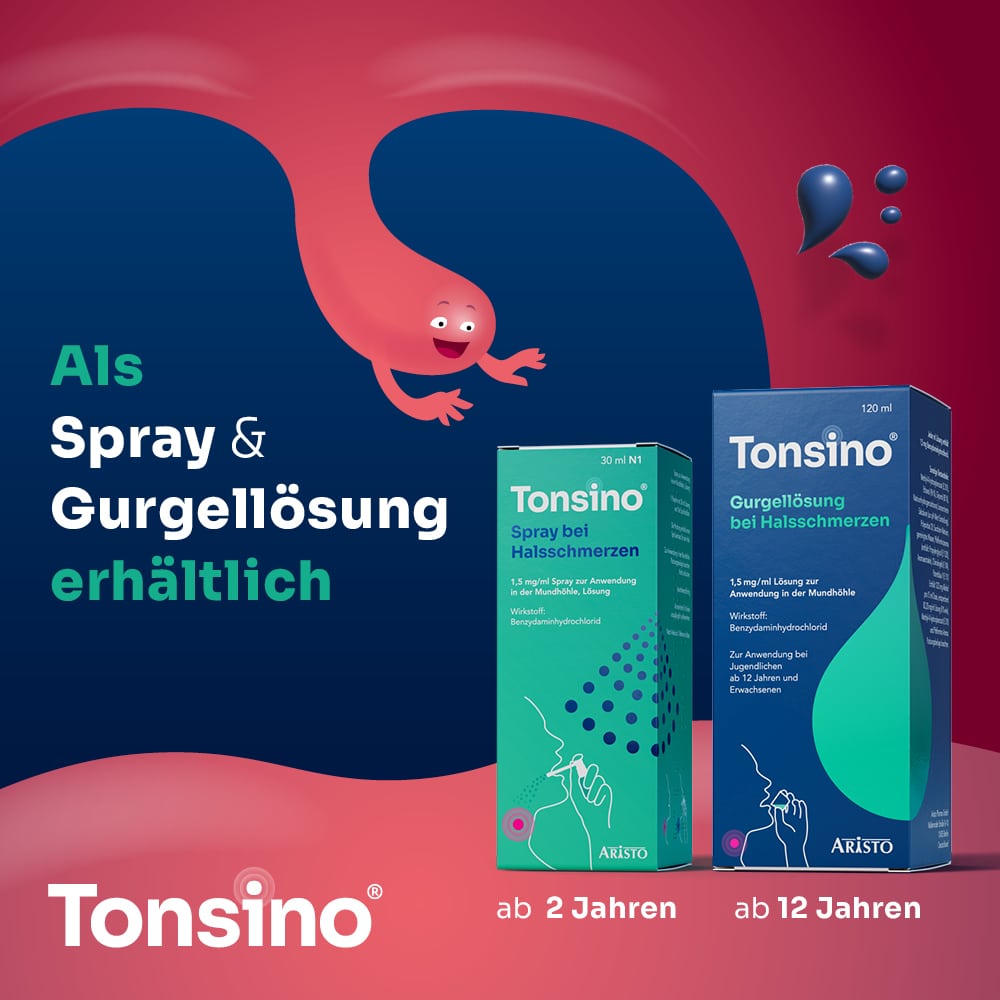 Tonsino Gurgellösung bei Halsschmerzen 240 ml Gurgellösung