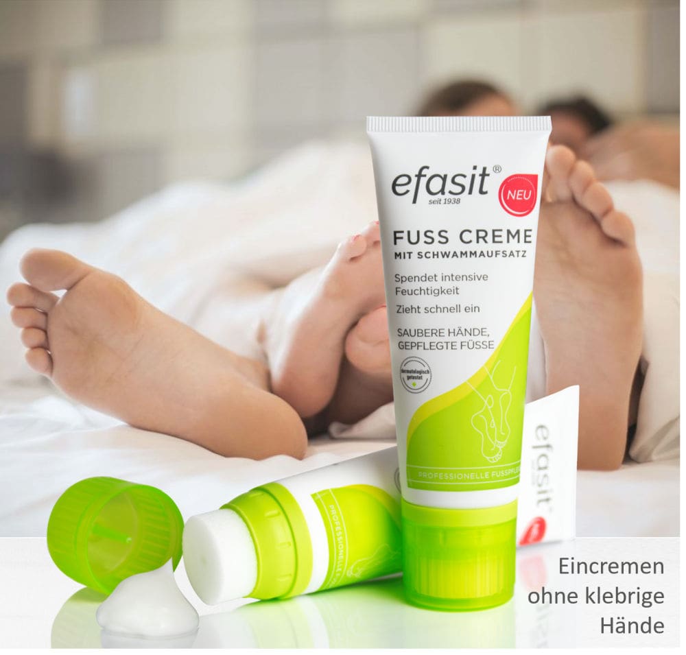 efasit FUSS CREME MIT SCHWAMMAUFSATZ 75 ml Creme