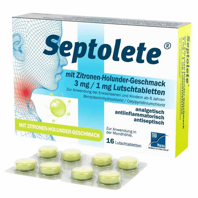 Septolete 3mg/1mg Lutschtabletten 16 St Lutschtabletten