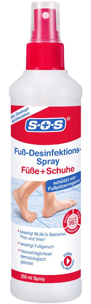 SOS Fuß-Desinfektions-Spray  250 ml Pumplösung