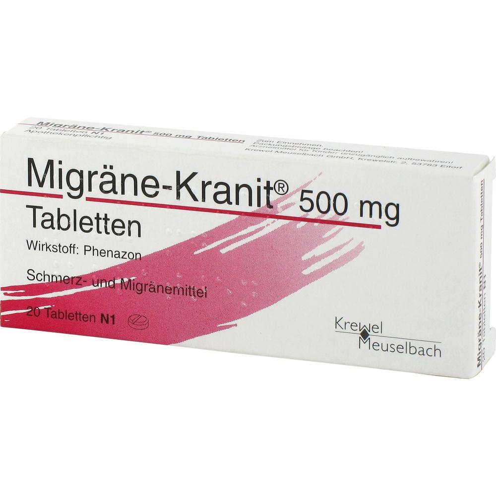 Migräne-Kranit 500mg 20 St Tabletten
