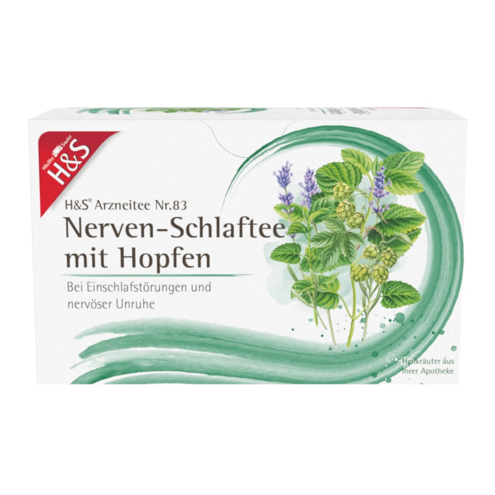H&S Arzneitee Nerven- und Schlaftee mit Hopfen 20X1.5 g Filterbeutel