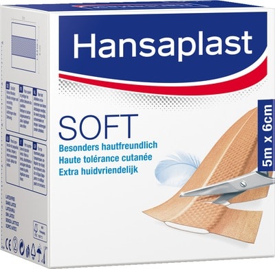 Hansaplast SOFT Pflaster 6 cm x 5m 1 St Pflaster