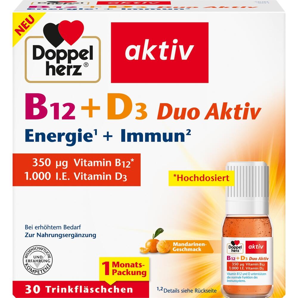 Doppelherz aktiv B12 + D3 Duo Aktiv 30 St Trinkampullen