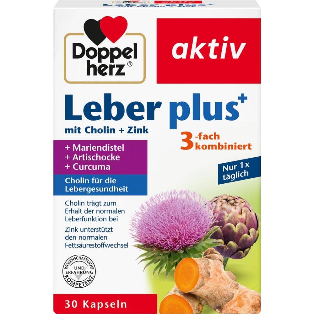 Doppelherz aktiv Leber plus mit Cholin + Zink 30 St Kapseln