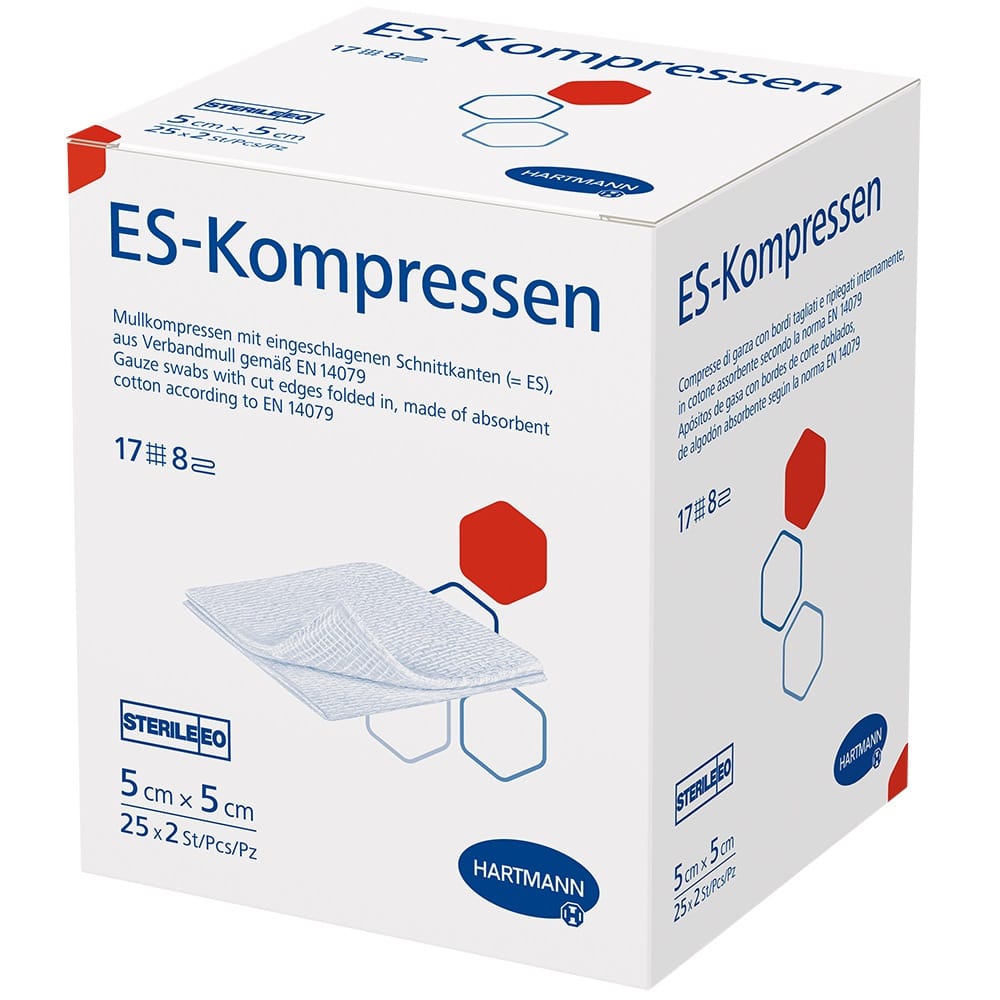 ES-KOMPRESSEN steril 5x5 cm 8fach 25X2 St Kompressen