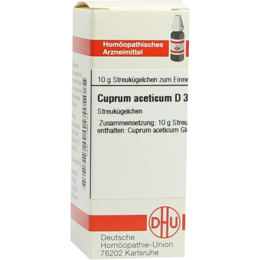 CUPRUM ACETICUM D 3 Globuli 10 g Globuli