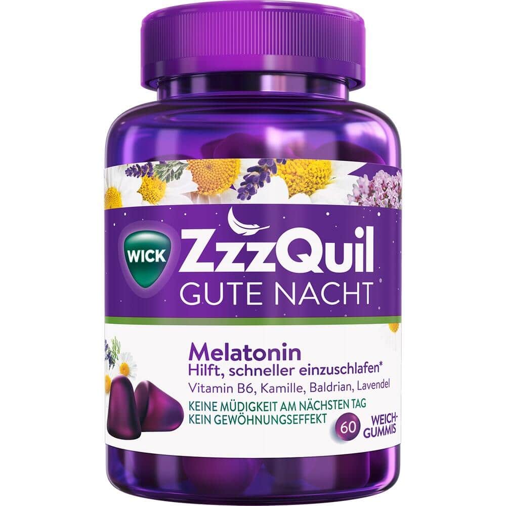 WICK ZzzQuil GUTE NACHT Melatonin Waldfruchtgeschmack 60 St