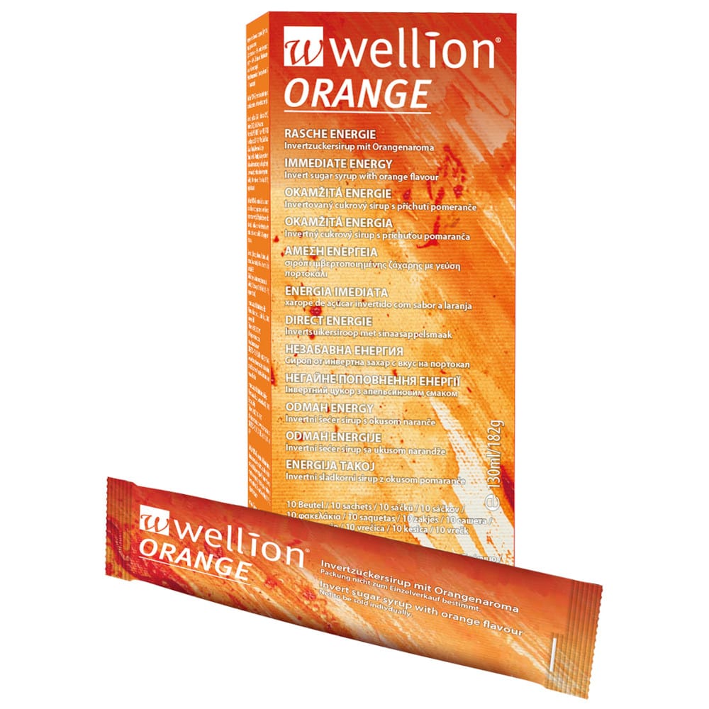 WELLION ORANGE Invertzuckersirup Beutel 10X13 ml Beutel
