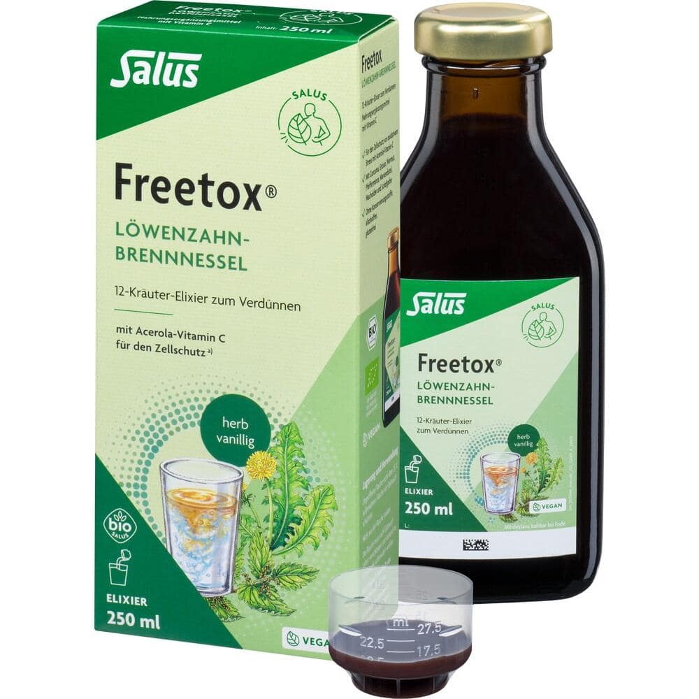 FREETOX Löwenzahn-Brennnessel 12-Kräuter-Elix.Bio 250 ml Elixier