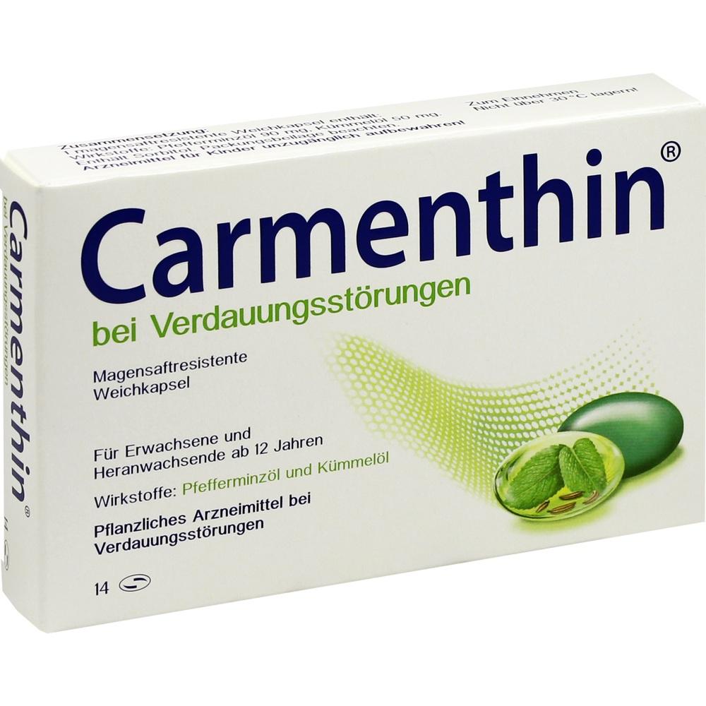 Carmenthin bei Verdauungsstörungen 14 St Magensaftresistente Weichkapseln