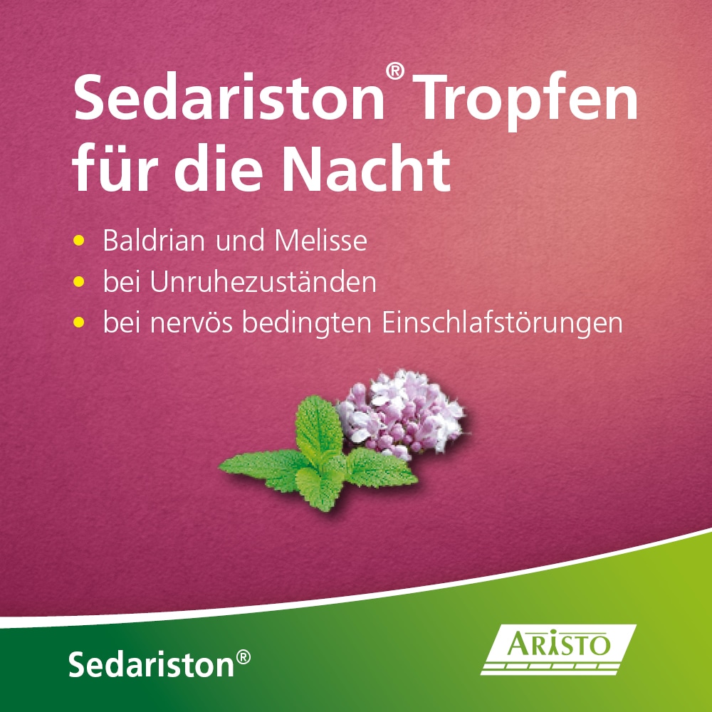 Sedariston Tropfen für die Nacht Baldrian + Melisse 50 ml Flüssigkeit zum Einnehmen