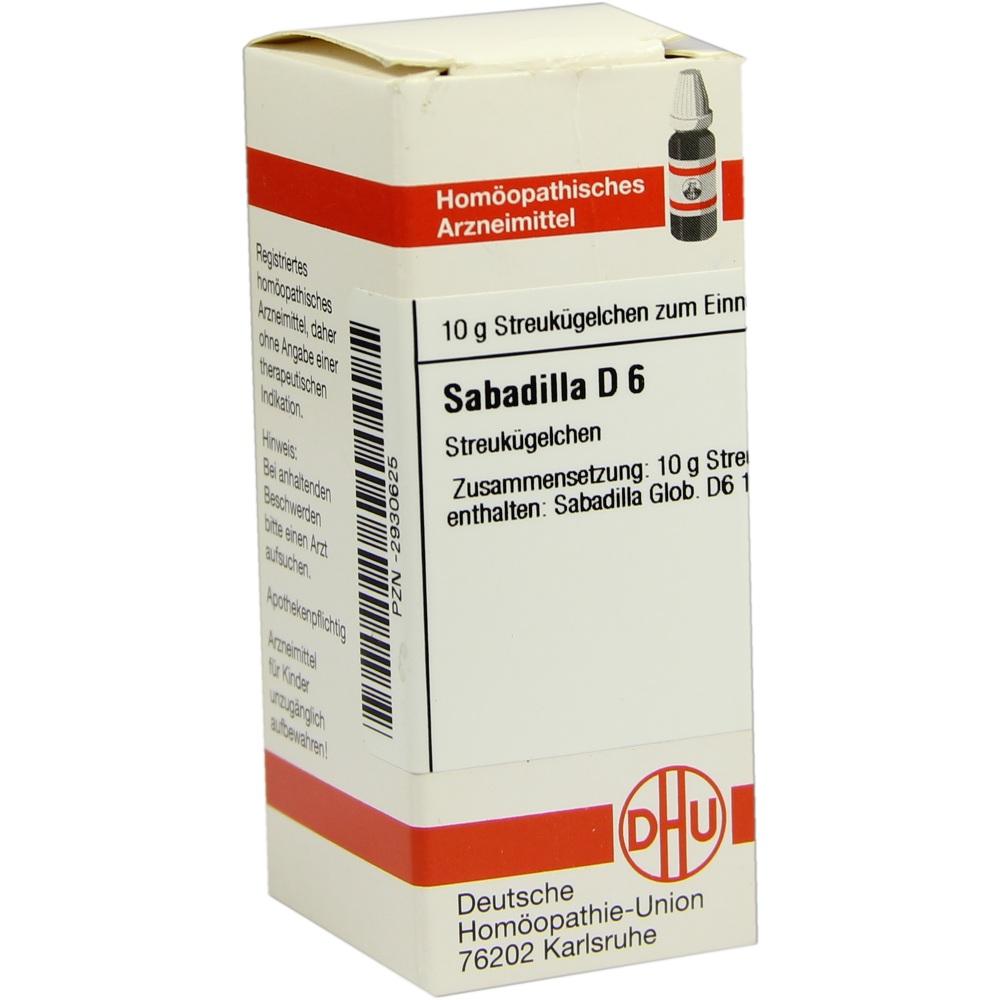 SABADILLA D 6 Globuli 10 g Globuli