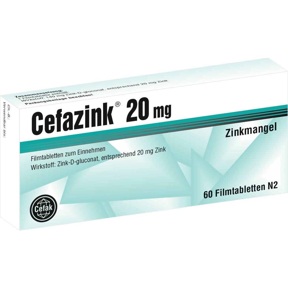 Cefazink 20 mg 60 St Filmtabletten