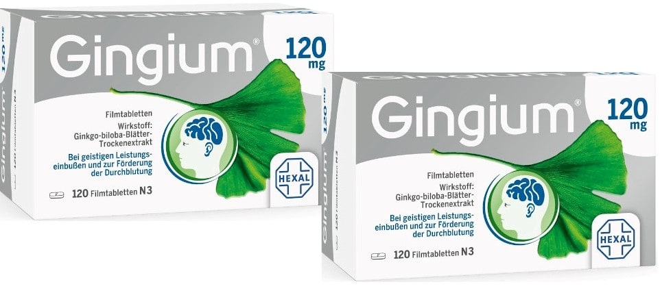 Gingium 120mg Doppelpack 2X120 St Filmtabletten