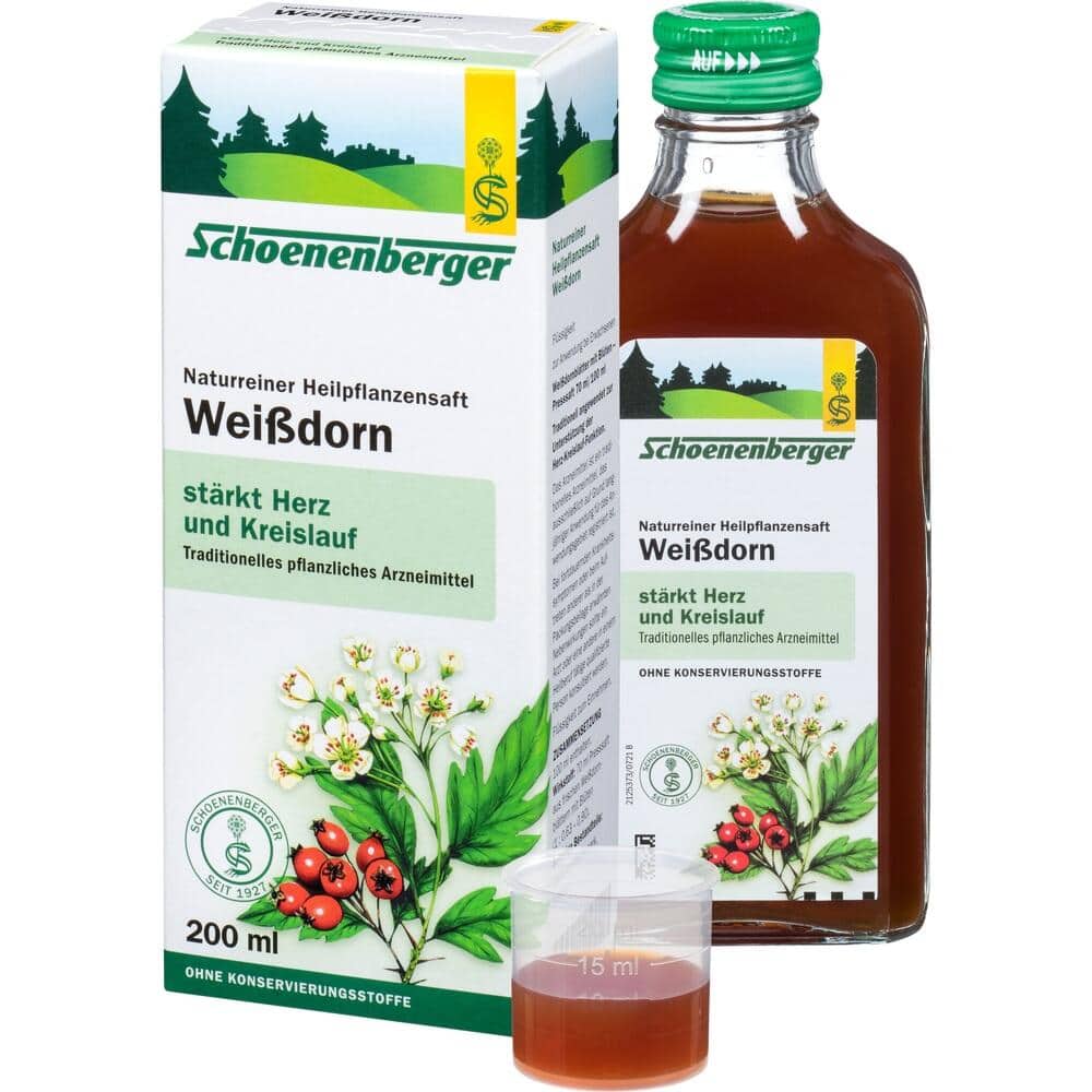 Schoenenberger Naturreiner Heilpflanzensaft Weißdorn 200 ml Flüssigkeit