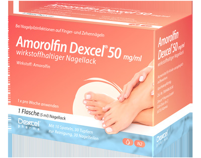 Amorolfin Dexcel 50 mg/ml 5 ml Wirkstoffhaltiger Nagellack