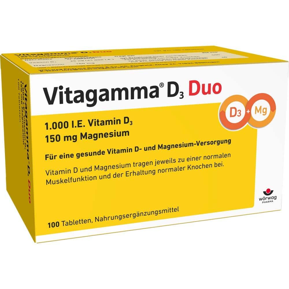 Vitagamma D3 Duo 1000 I.E. Vitamin D3 150mg Magnesium 100 St Tabletten